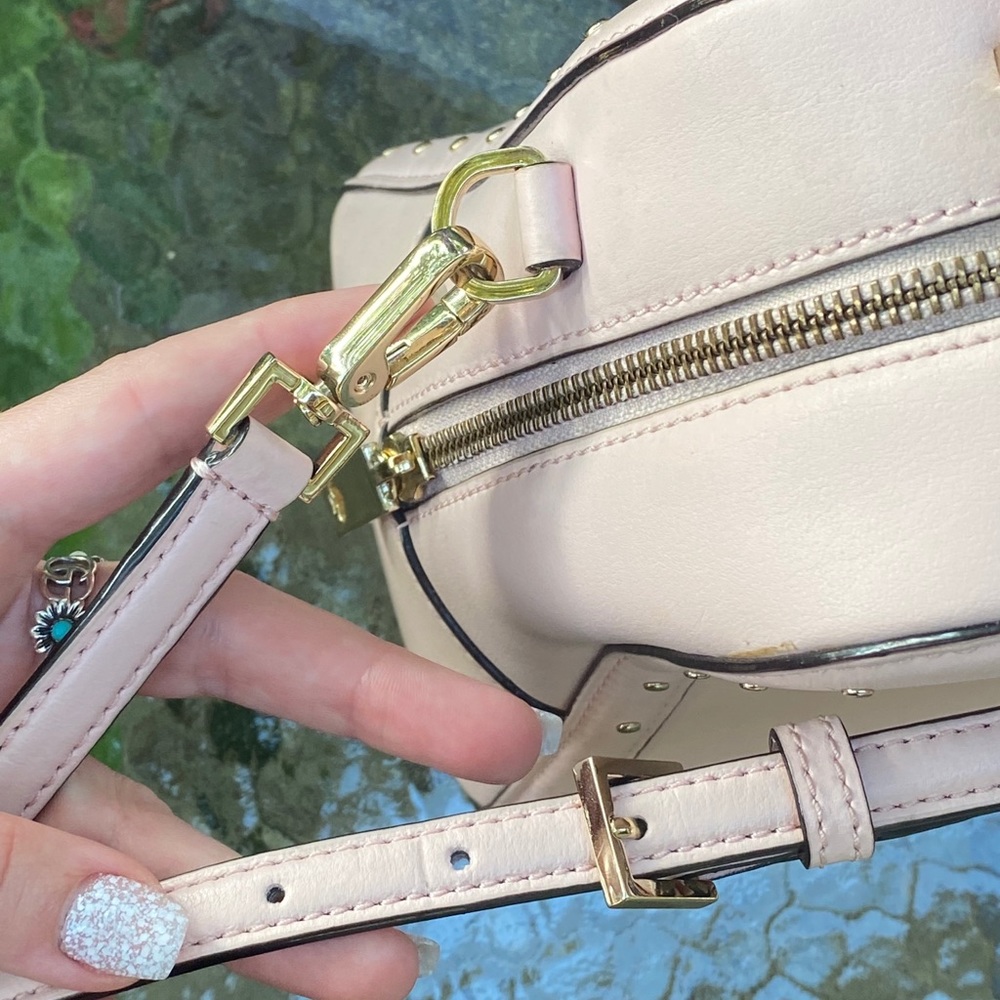 Kate Spade Pink Studded Satchel Tote Crossbody - Picture 13 of 16